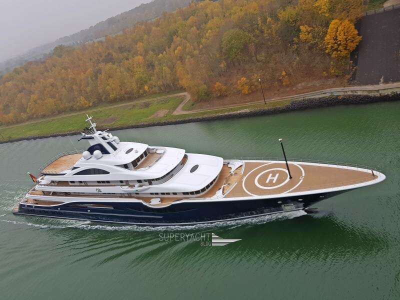 111-metre Project TIS by Lurssen heading to the Baltic sea for sea trials