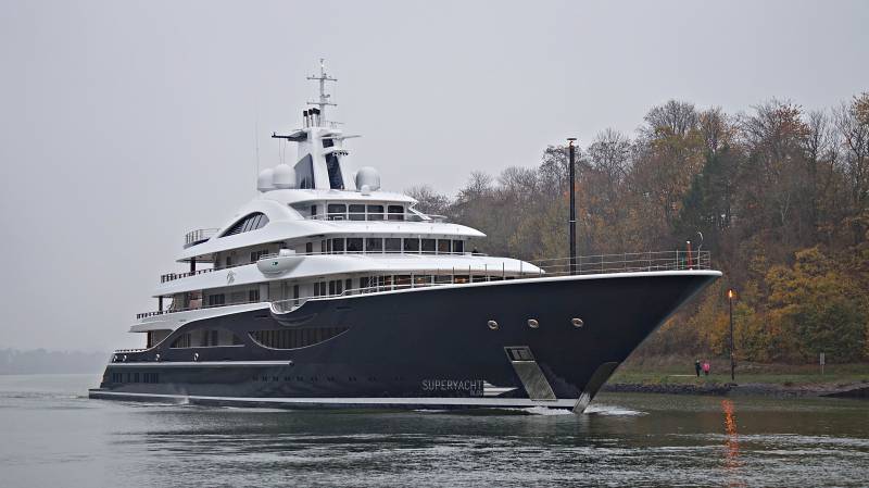 111-metre Project TIS by Lurssen heading to the Baltic sea for sea trials