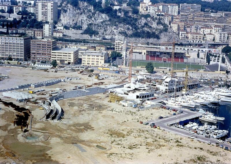Fontvieille - Construction du Terre-plein - Les premières constructions