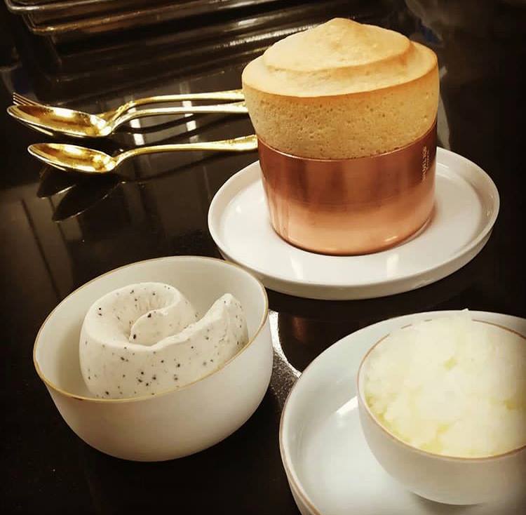 Pear soufflé Hotel de Paris