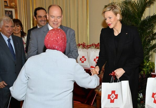 Princess Charlene and Prince Albert visited the Red Cross Centre