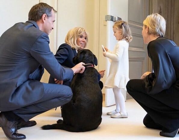 Brigitte Macron hosted Princess Charlene and her twins