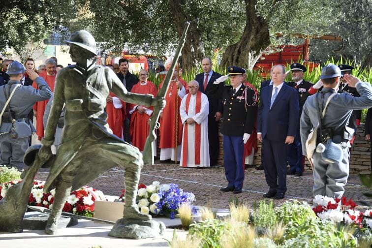 Prince Albert unveils Tribute Statue to Monegasque Firefighters