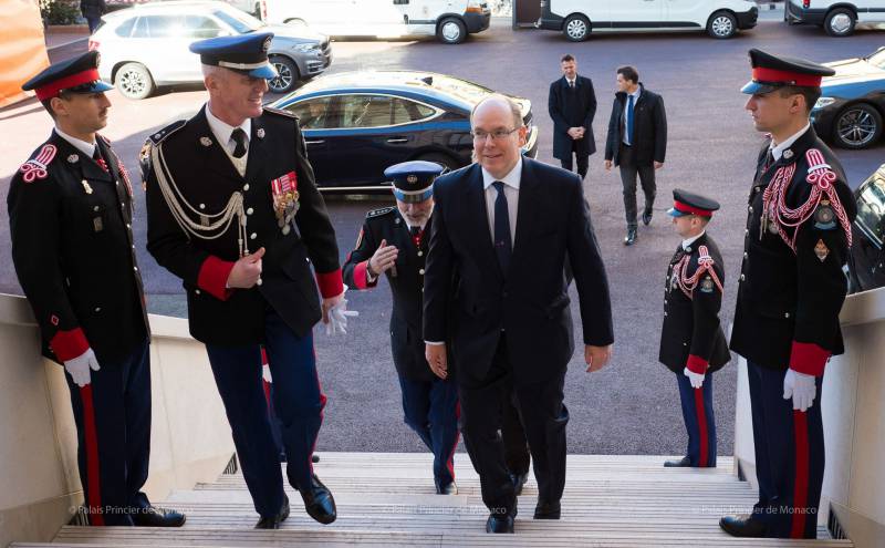 Prince Albert and Princess Stephanie attend Saint Sebastian Celebrations