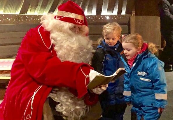 Princess Gabriella and Crown Prince Jacques met with Santa