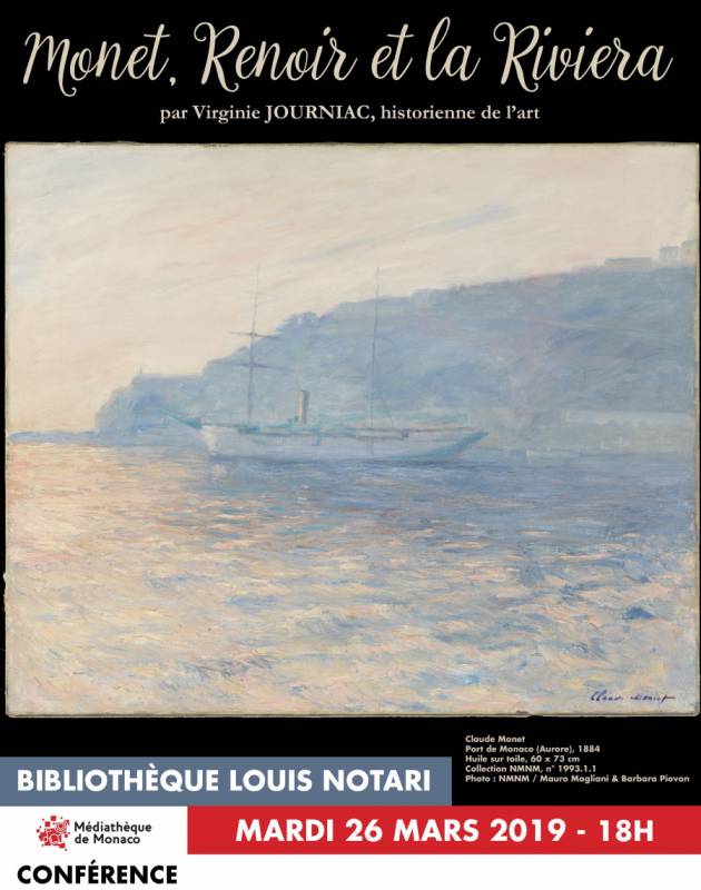 Lecture on the topic "Monet, Renoir and The Riviera" by Virginie Journiac