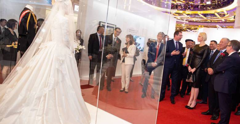 Princess Charlene opened Grace Kelly exhibition at the Galaxy Macau