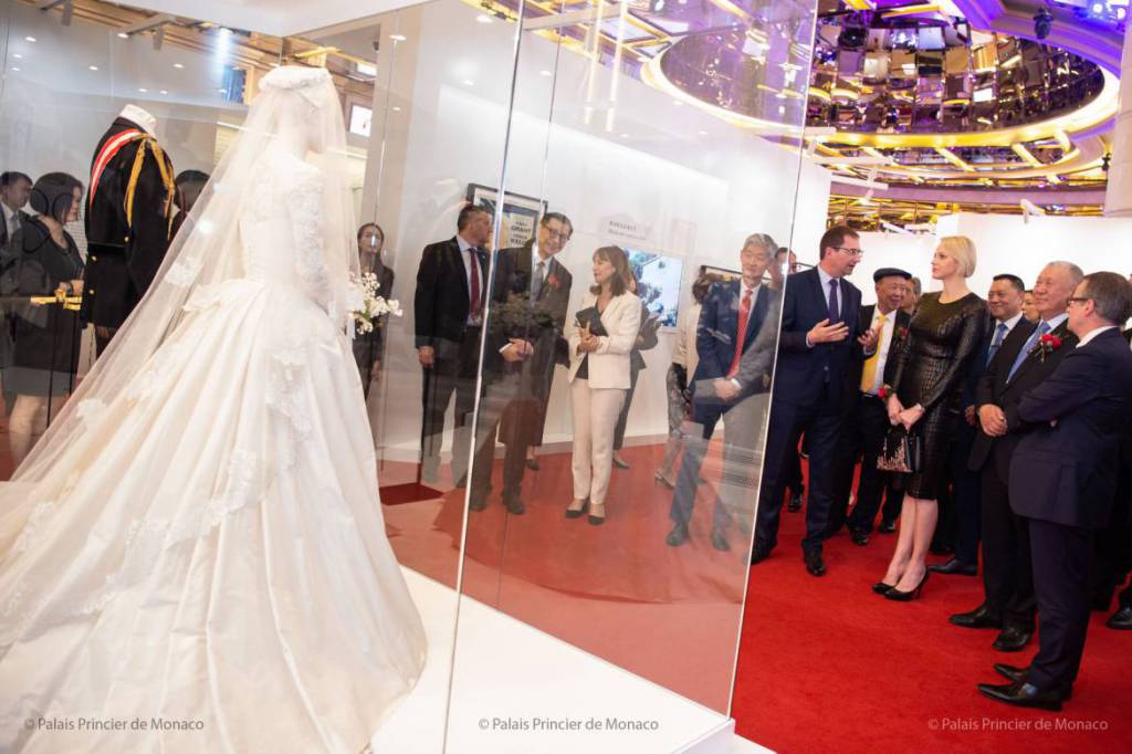 Princess Charlene opened Grace Kelly exhibition at the Galaxy Macau