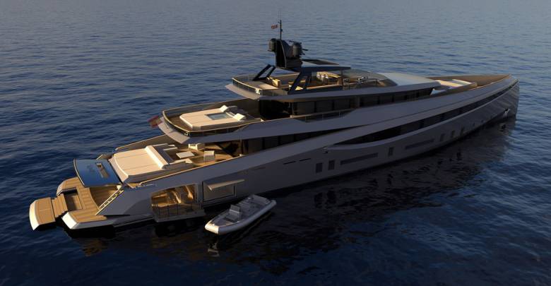 55m aluminium superyacht concept Soana introduced by Rodriguez Design