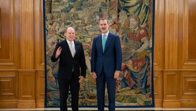 Audience between Prince Albert II and King Felipe VI at the Palace of Zarzuela