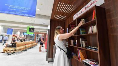 New book exchange library at Monaco station