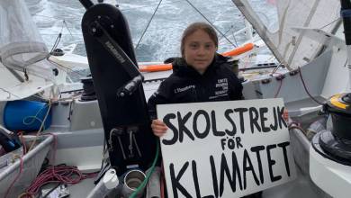 The Statue of Liberty Greets Greta Thunberg as she Braves the Waves In Malizia II with Pierre Casiraghi to Save the Planet