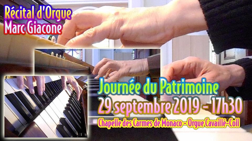 Concert by Marc Giacone, organist, as part of European Heritage Day