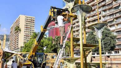 Dismantling the Guy Lartigue Fountain in Larvotto