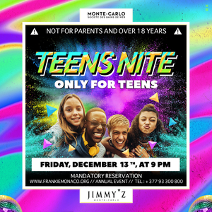 1st “Teens Nite” in aid of Les Enfants de Frankie