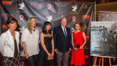 Prince Albert meets Jodie Foster for Pink Ribbon