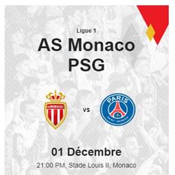 French Premier League Football Championship: Monaco - Paris Saint Germain