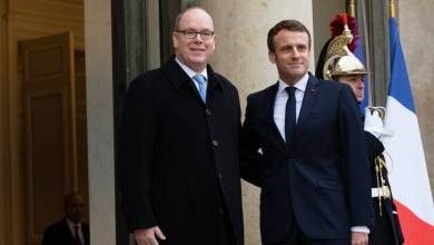 Prince Albert visits President Emmanuel Macron