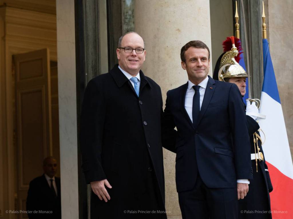 Prince Albert visits President Emmanuel Macron