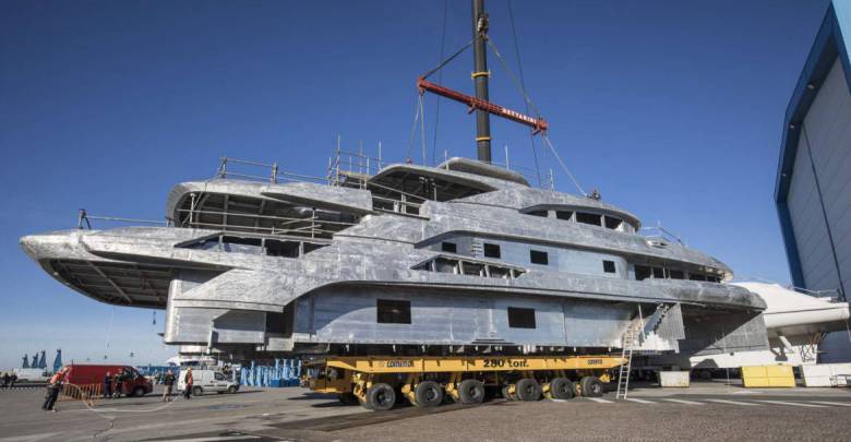 65m custom superyacht FB274 taking shape at Benetti