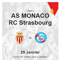 French Premier League Football Championship: A.S. Monaco / Racing Club de Strasbourg Alsace