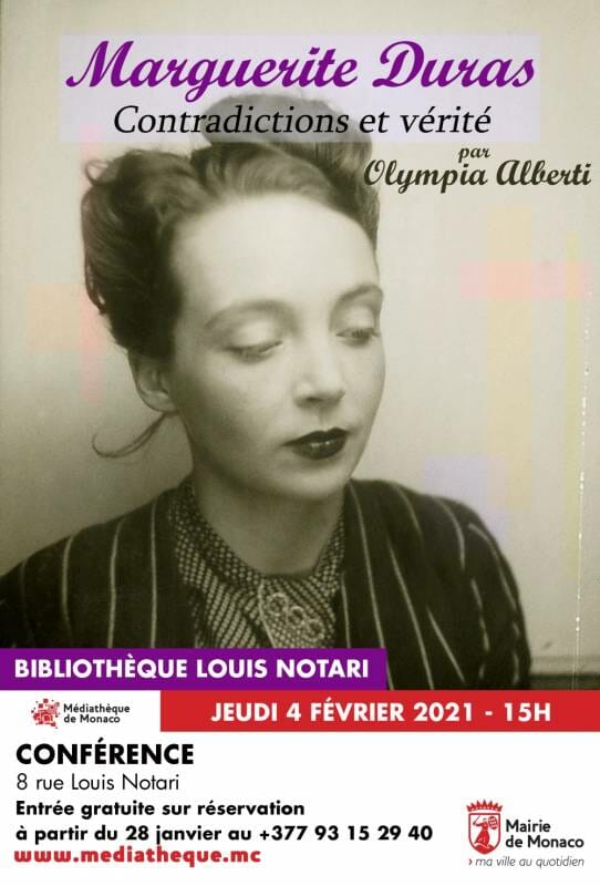 Conference "Marguerite Duras: contradictions and truth" by Olympia Alberti