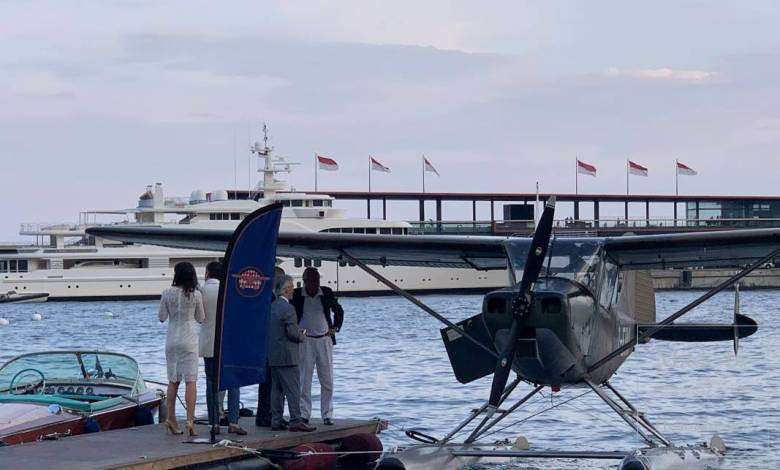 A seaplane landed in Monaco for the first time in a century
