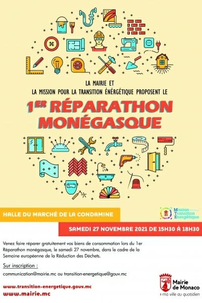 European Waste Reduction Week - 1st Monegasque Reparathon