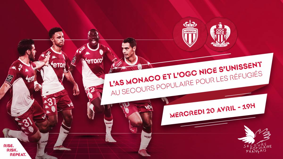 AS Monaco and OGC Nice join forces with Secours Populaire for refugees