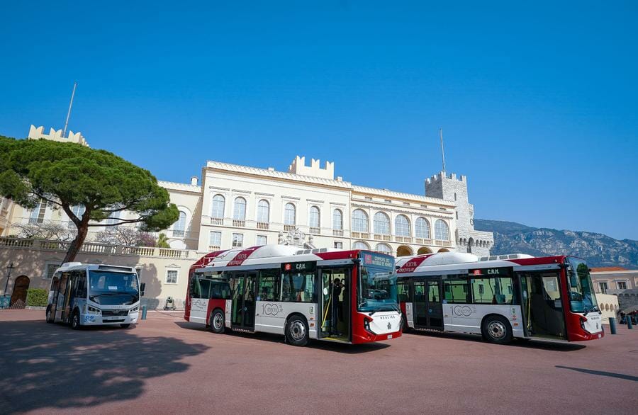 Prince Albert II attends first 100% Electric Bus Fleet presentation