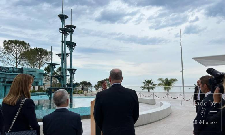 Albert II unveils Lartigue Fountain’s return to Larvotto