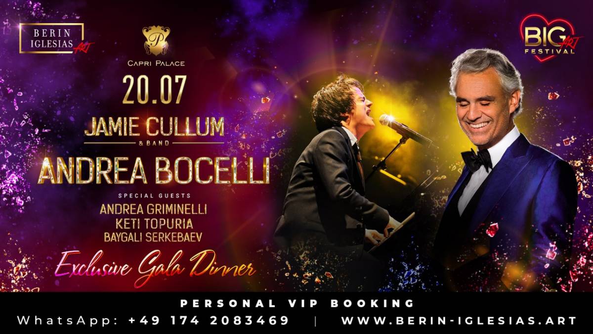 concert of Jammie Cullum and Andrea Bocelli