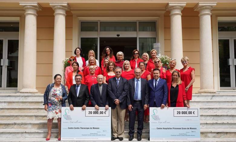 Femmes Leaders Mondiales Monaco presents cheques to Cardiothoracic Centre and Princess Grace Hospital