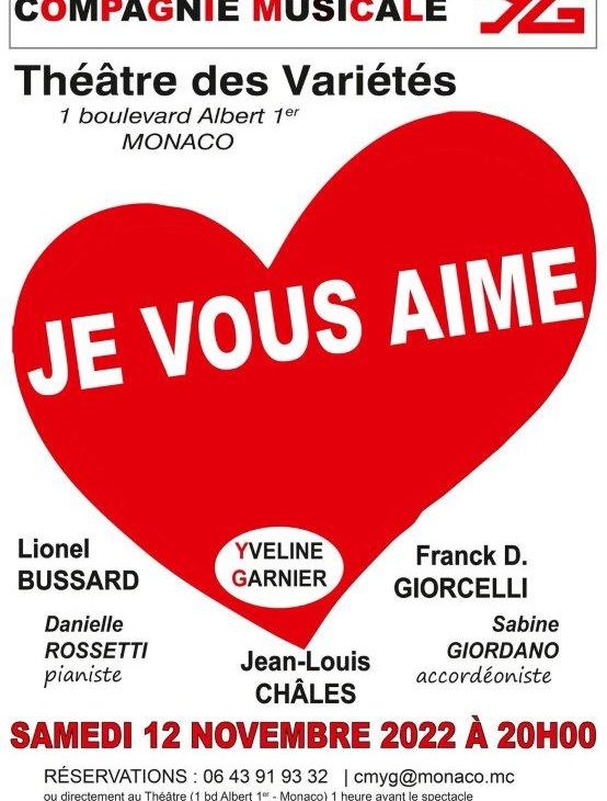 "Je vous aime" in Théâtre des Variétés