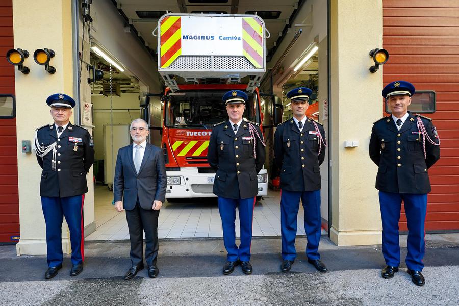Ceremony in honour of firefighters who died in WWI