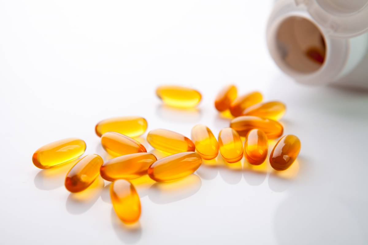 Vitamin capsule fish oil