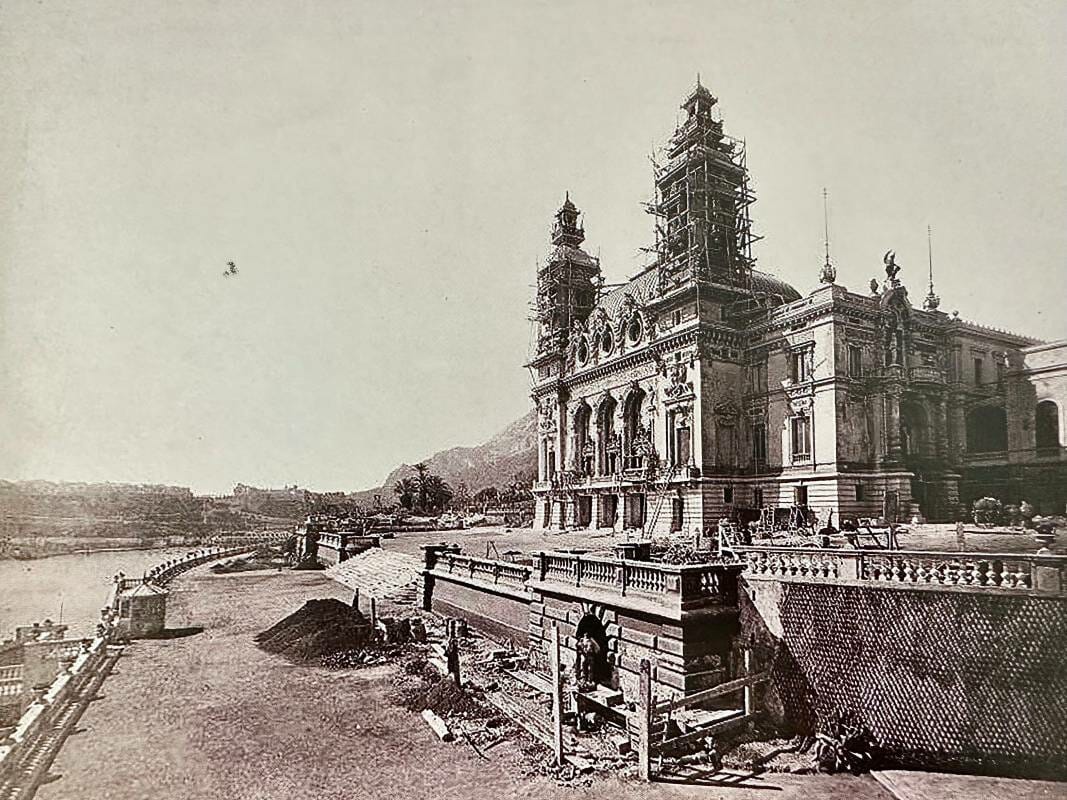 Construction of the Opéra de Monte-Carlo in 1879