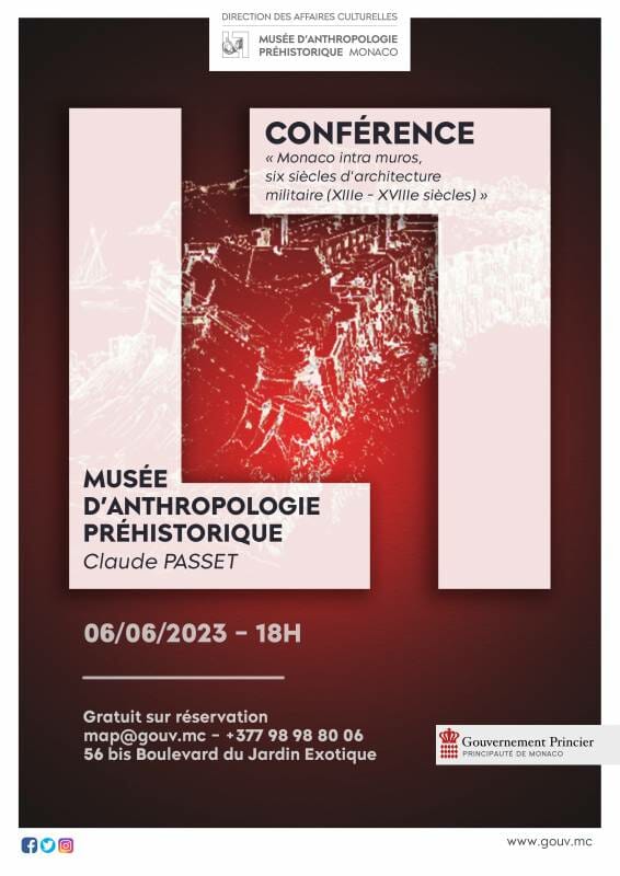 Lecture in the Museum of Prehistoric Anthropology of Monaco