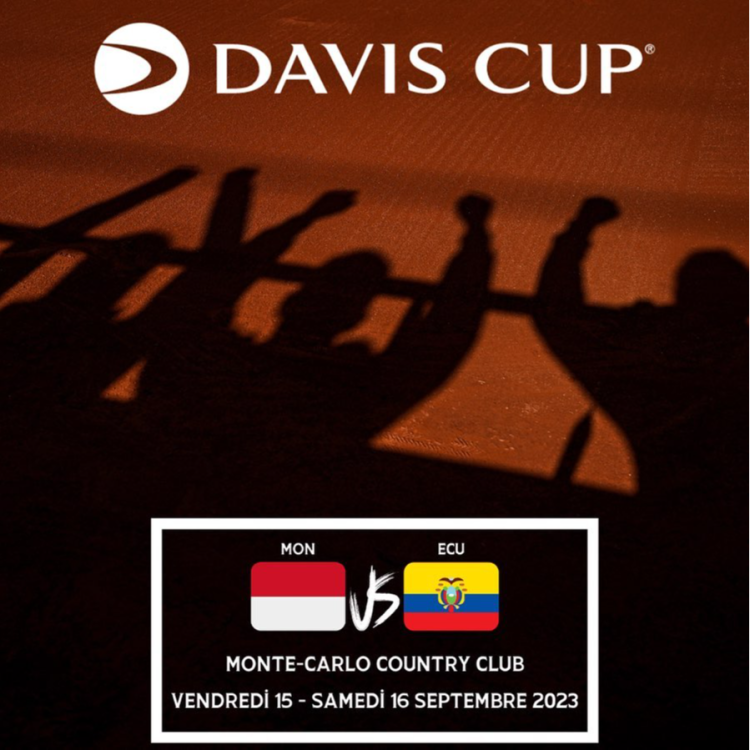 The Monegasque Tennis Federation invites you to meet on Friday 15 and Saturday 16 September at the Monte-Carlo Country Club to support our players for a new match of Davis Cup World Group II against Ecuador
