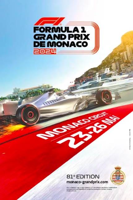 Poster Grand Prix De Monaco Sur Toile - 20x30 Cm - Décoration Murale Sport Moderne