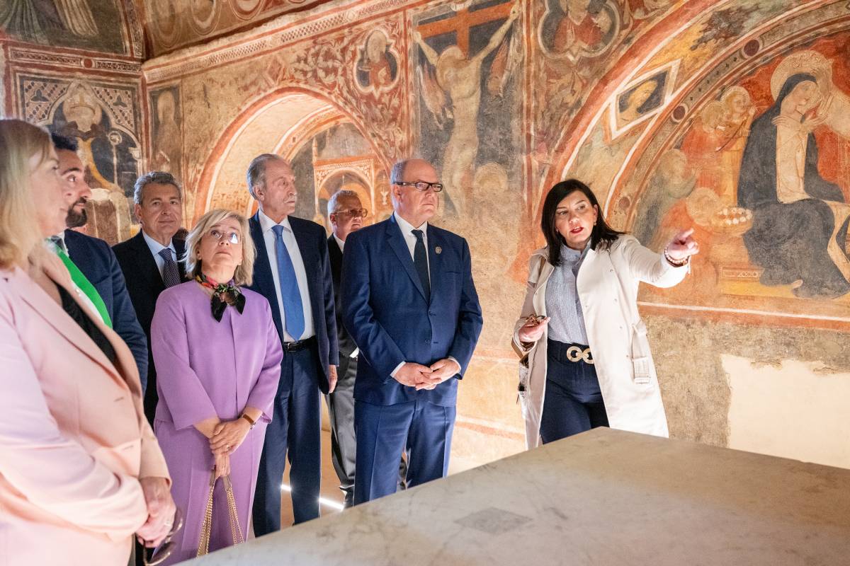 Prince Albert II makes Historic Visit to Pompeii