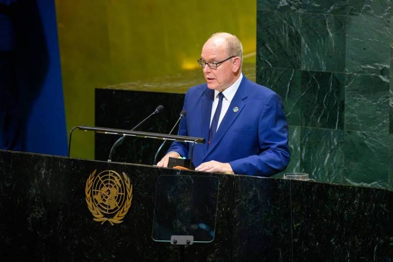 Prince Albert II addresses the United Nations
