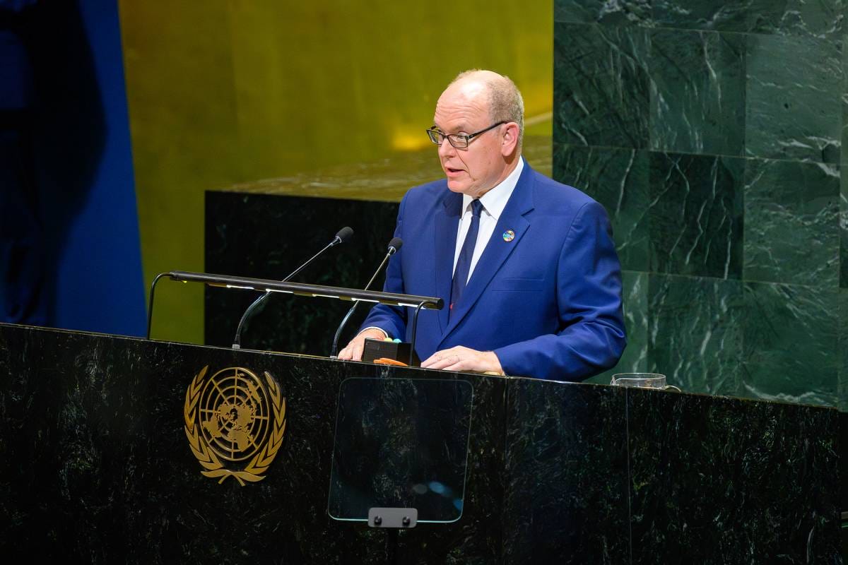 Prince Albert II addresses the United Nations