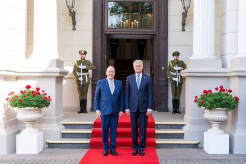 Prince Albert II visits Lithuania’s Presidential Palace