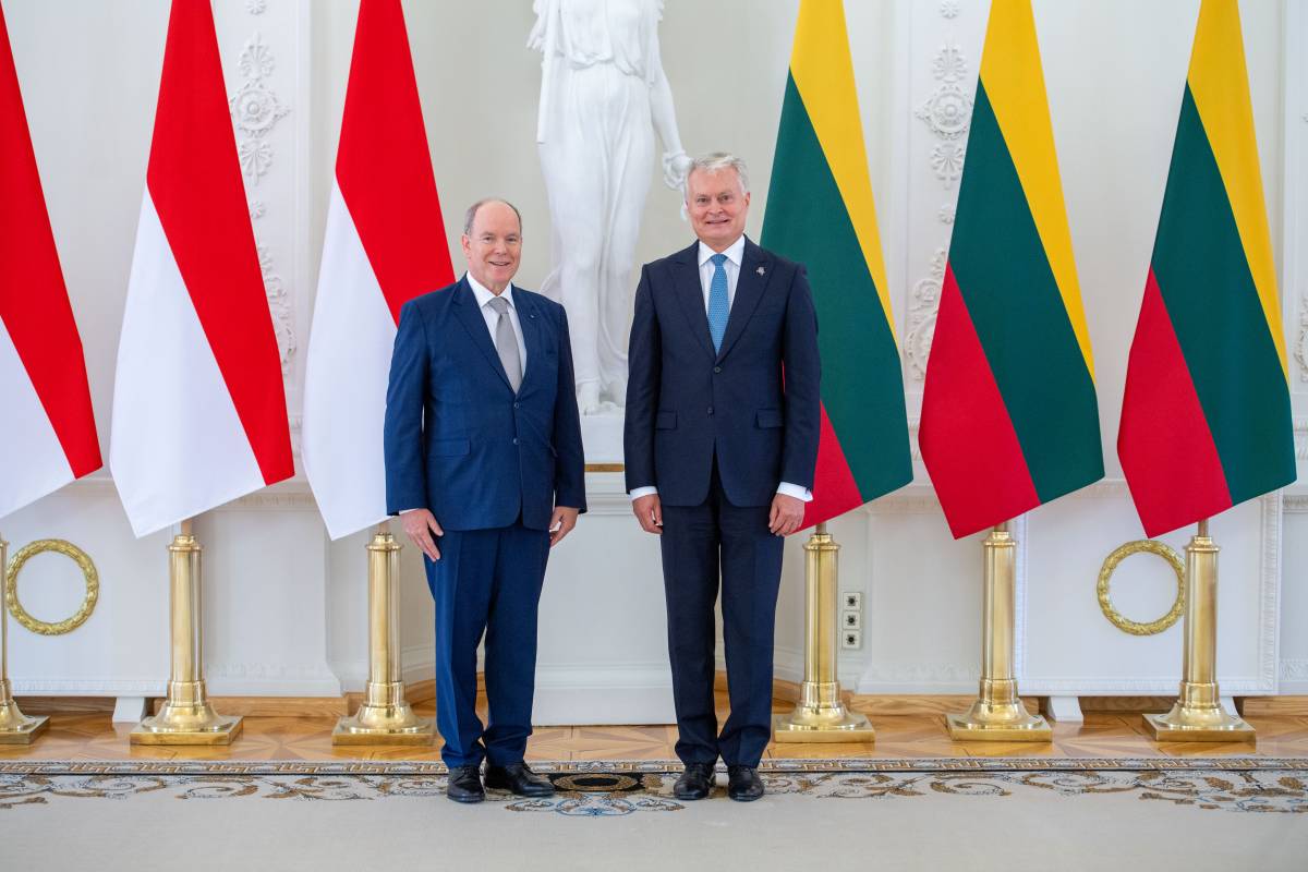 Prince Albert II visits Lithuania’s Presidential Palace