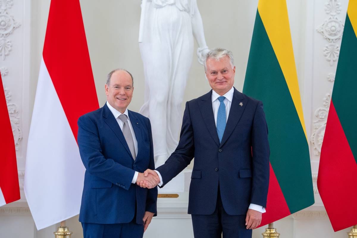 Prince Albert II visits Lithuania’s Presidential Palace
