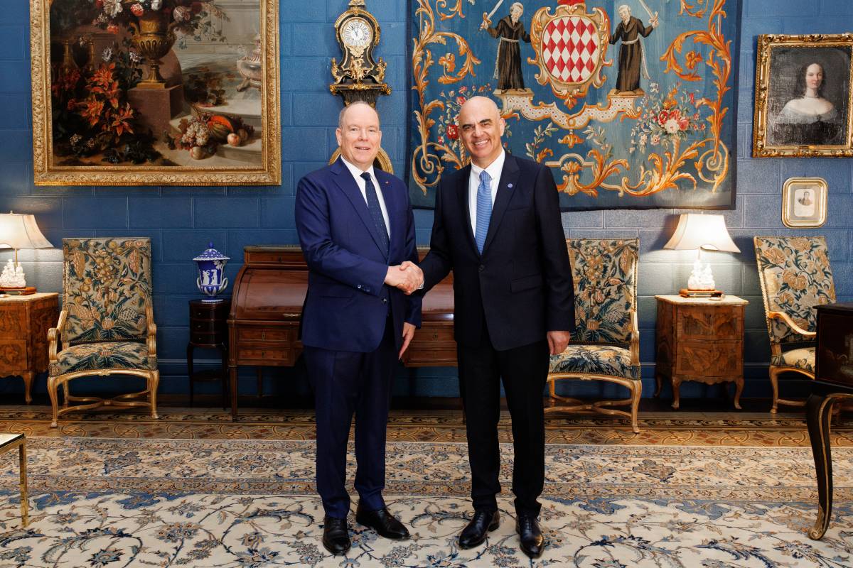 The Sovereign meets with Alain Berset, Secretary General of the Council of Europe