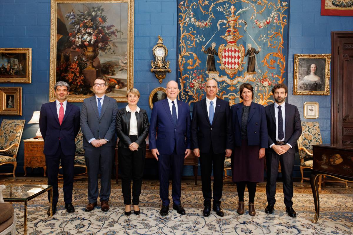 The Sovereign meets with Alain Berset, Secretary General of the Council of Europe