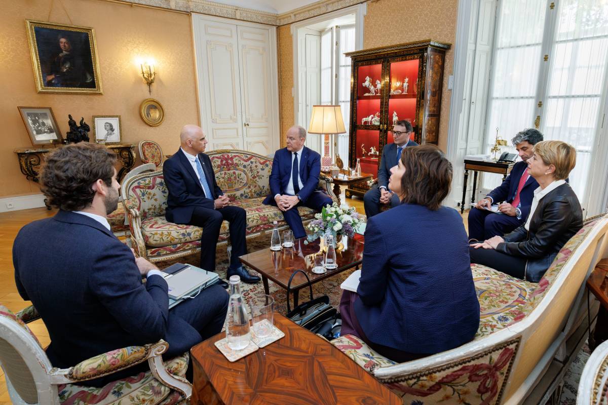 The Sovereign meets with Alain Berset, Secretary General of the Council of Europe