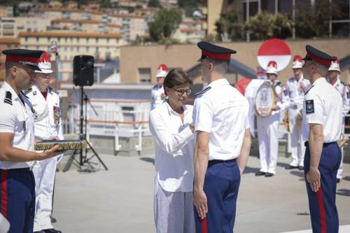 Princess Stephanie Honours Two New Palace Guards